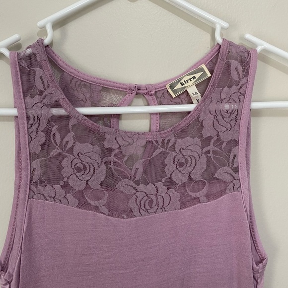 Kirra lavender purple peplum with lace XSmall - Picture 2 of 6